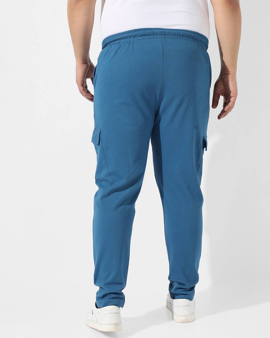 Shop Men's Blue Plus Size Track Pants-Back