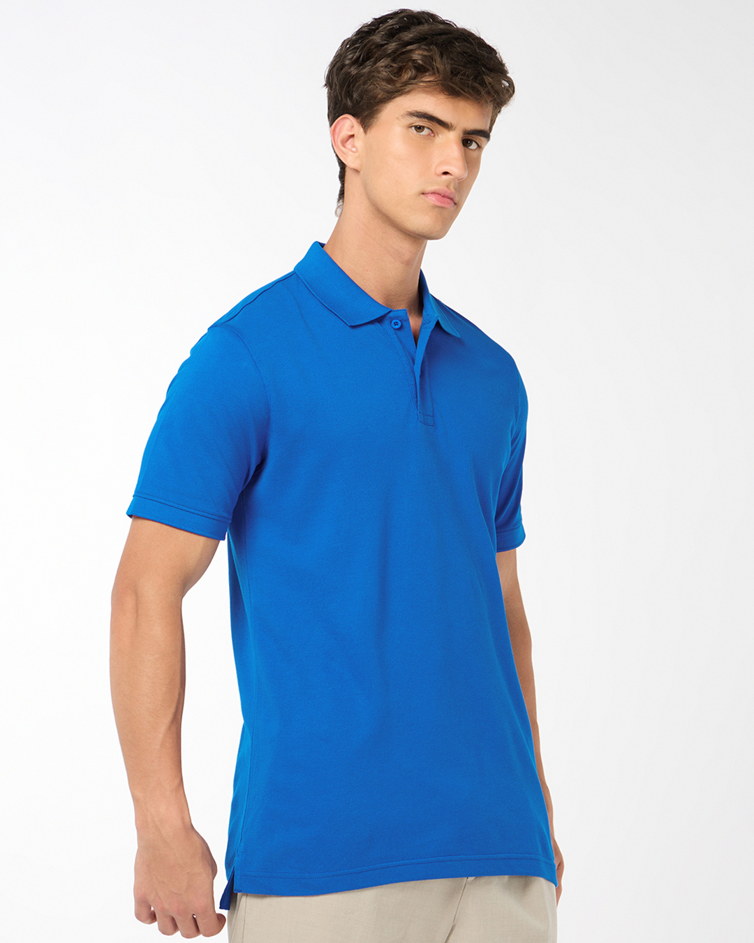 Shop Men's Blue Polo T-shirt-Back