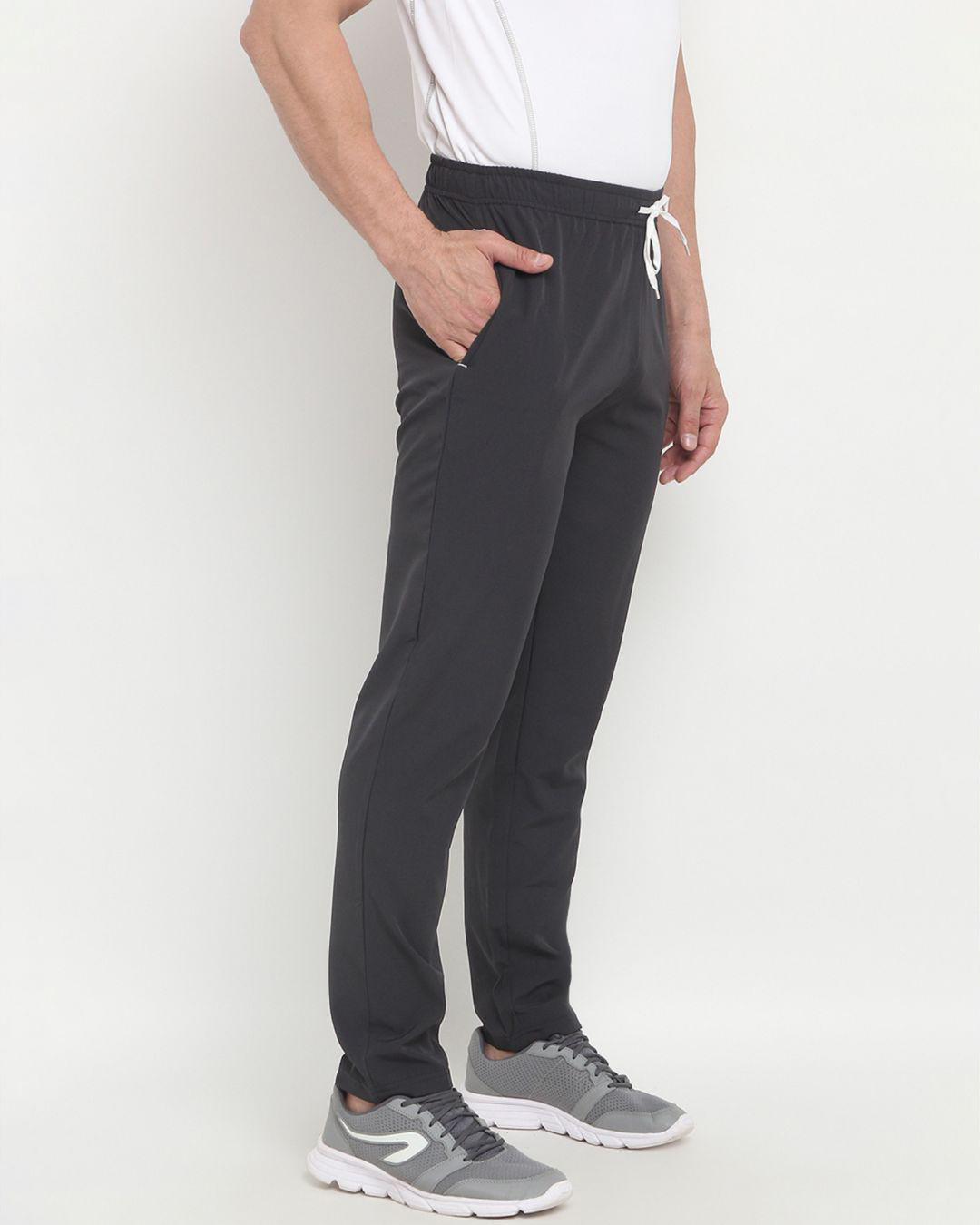 Shop Men's Blue Polyester Track Pants-Back