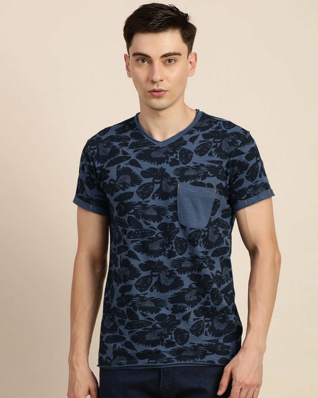 Buy Men's Blue All Over Printed T-shirt Online at Bewakoof