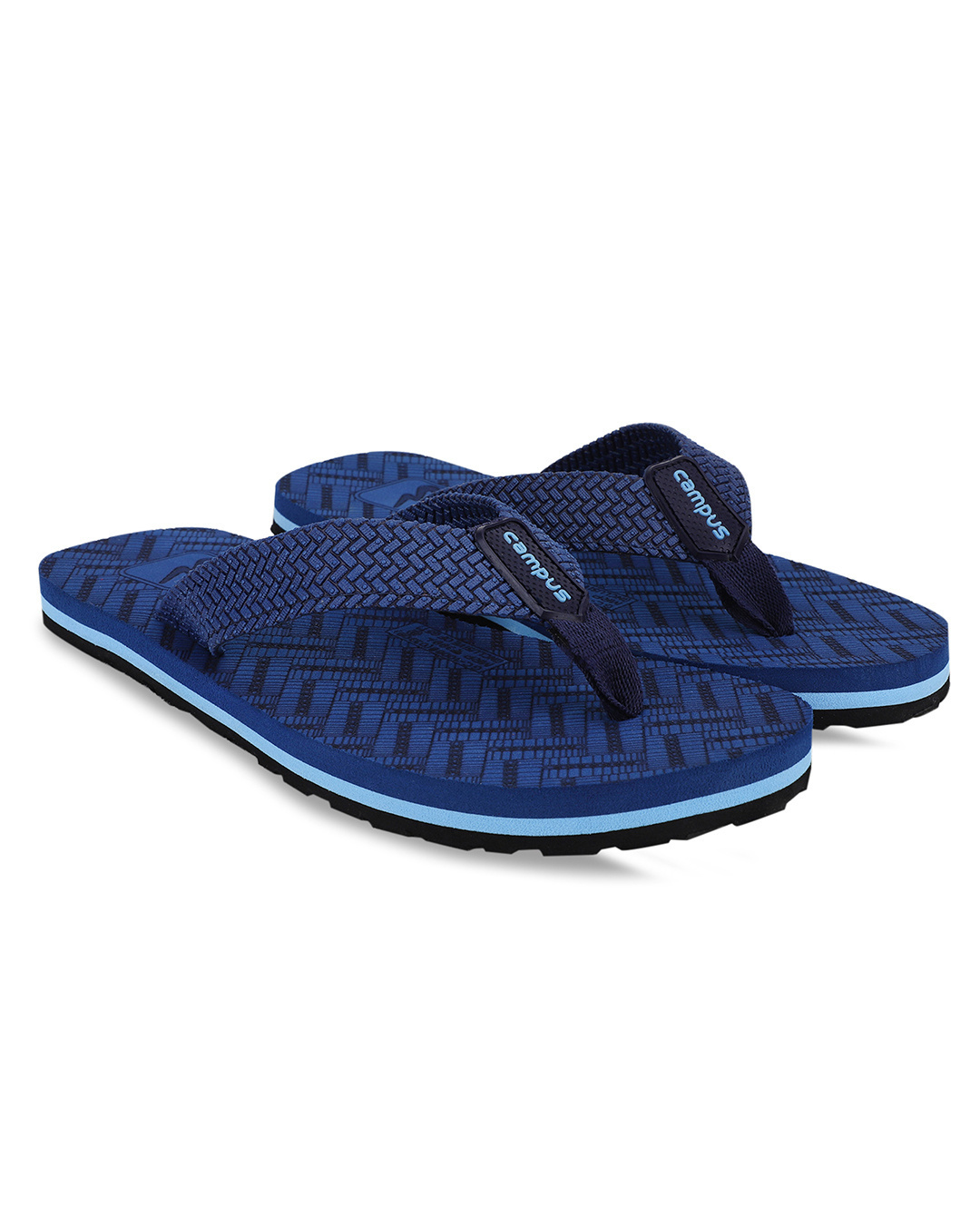 Buy Men's Blue Printed Flip Flops Online in India at Bewakoof