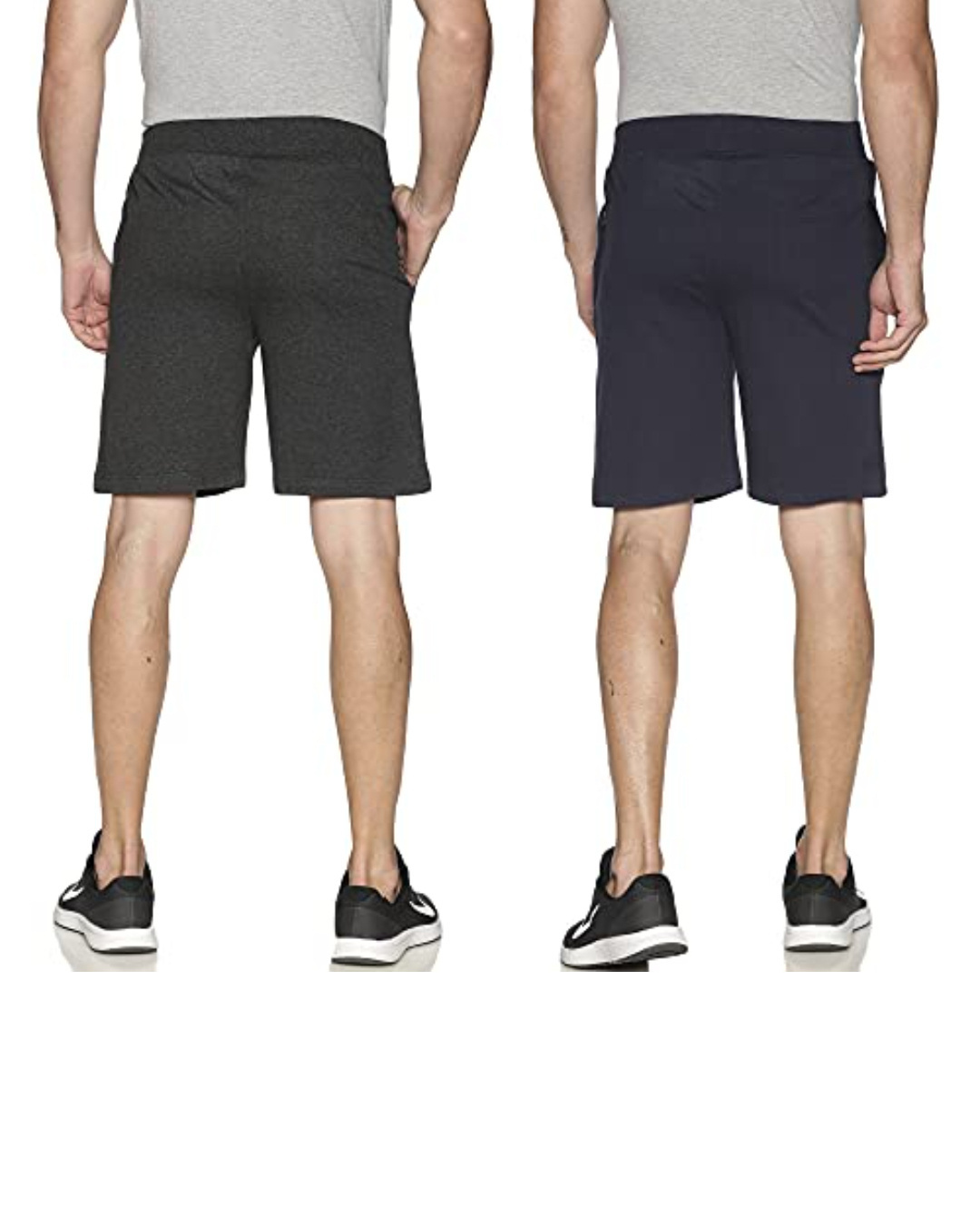 Shop Pack of 2 Men's Blue Regular Cotton Casual Shorts-Back