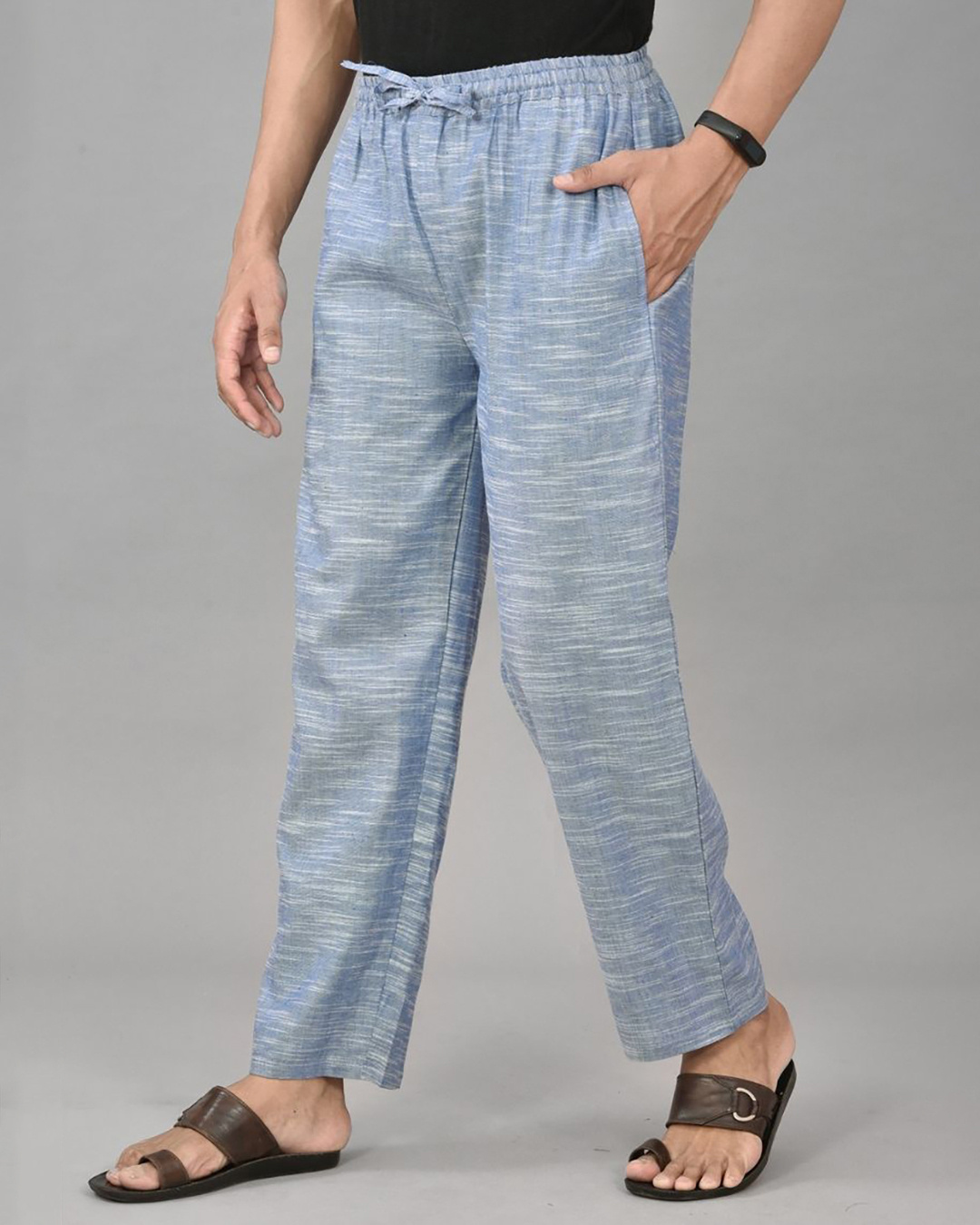 Buy Men's Blue Casual Pants Online at Bewakoof