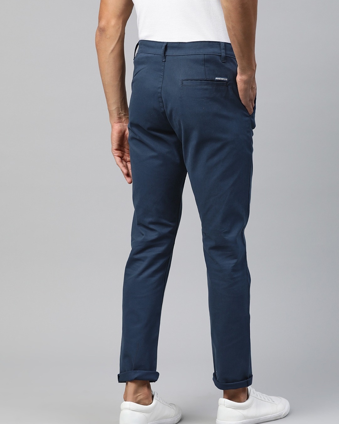 Shop Men's Blue Slim Fit Chinos-Back