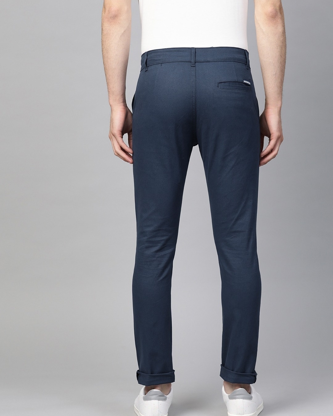 Shop Men's Blue Slim Fit Chinos-Back