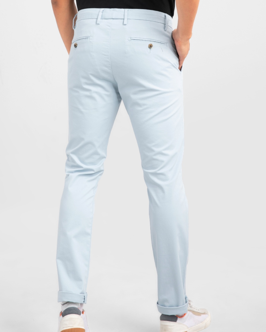 Shop Men's Blue Slim Fit Chinos-Back