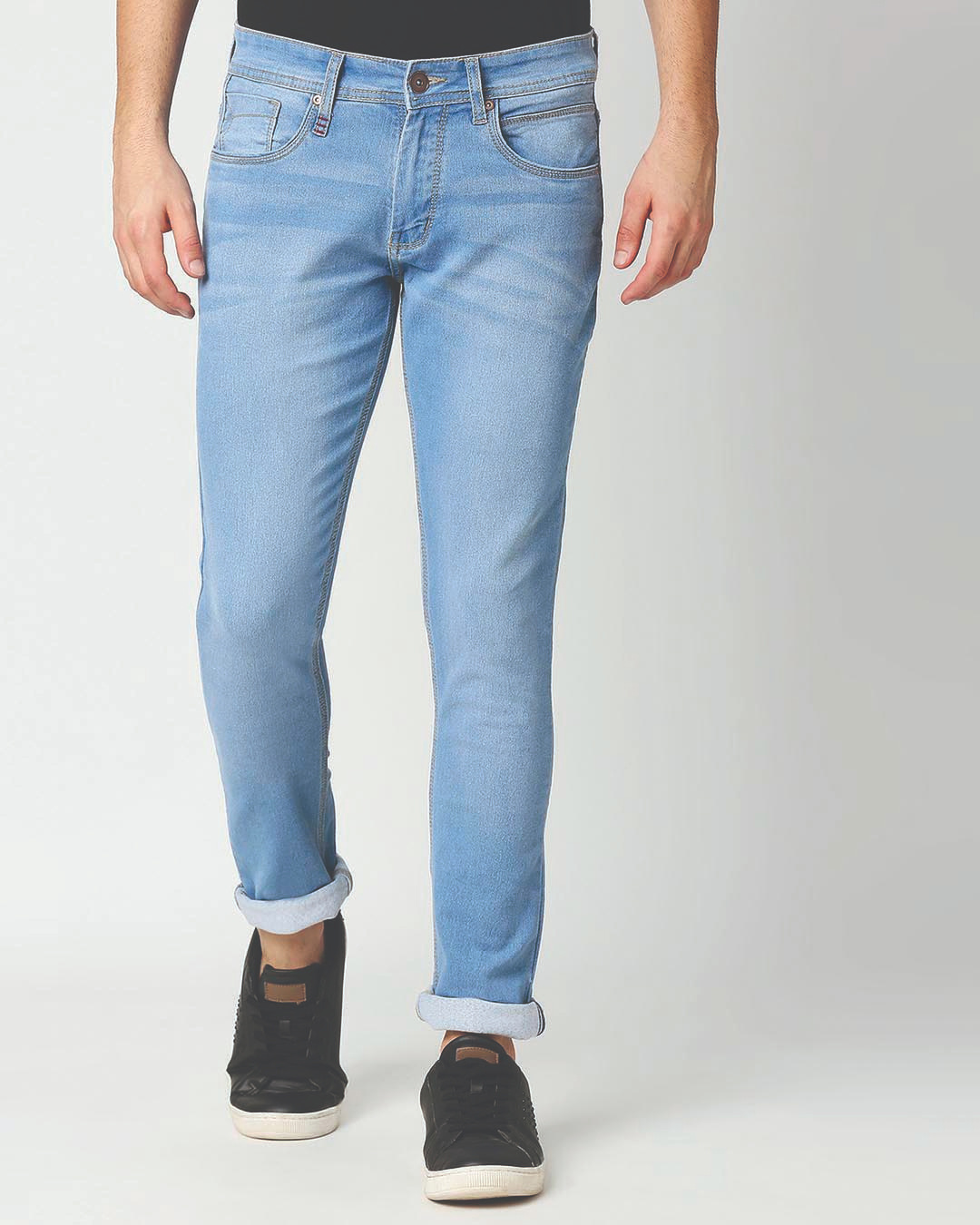 Buy Men's Blue Slim Fit Faded Jeans Online at Bewakoof