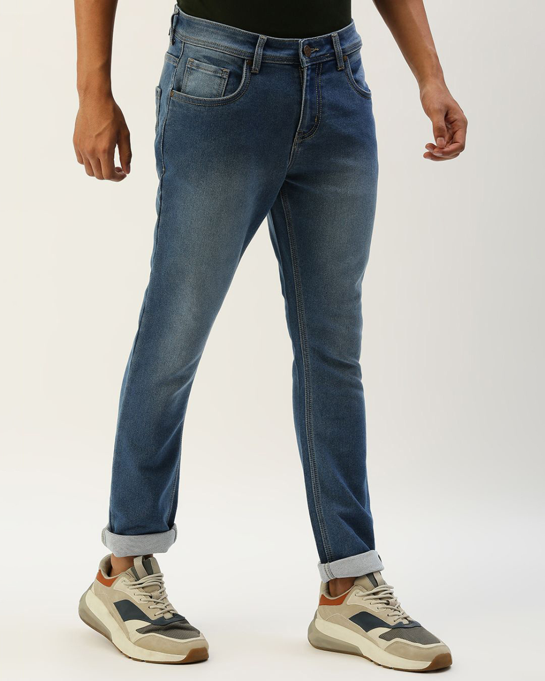Shop Men's Blue Slim Fit Jeans-Back