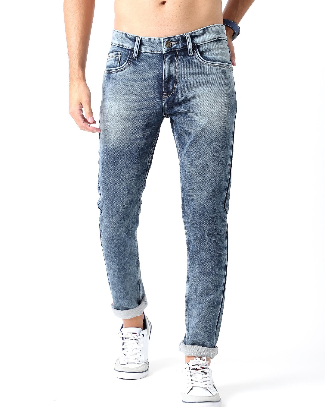 Buy Men's Blue Slim Fit Jeans Online at Bewakoof