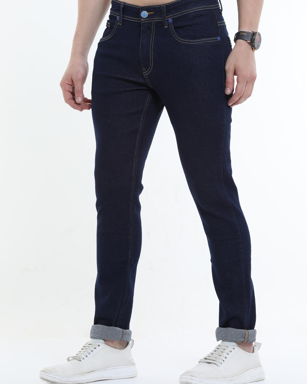 Shop Men's Blue Slim Fit Jeans-Back