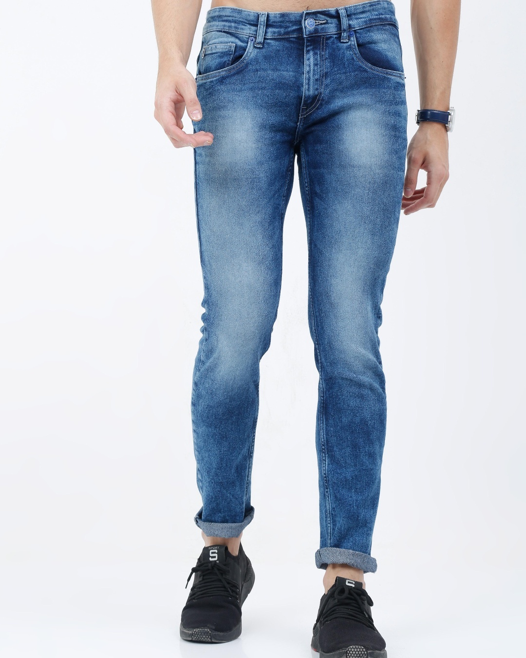 Buy Men's Blue Slim Fit Jeans Online at Bewakoof