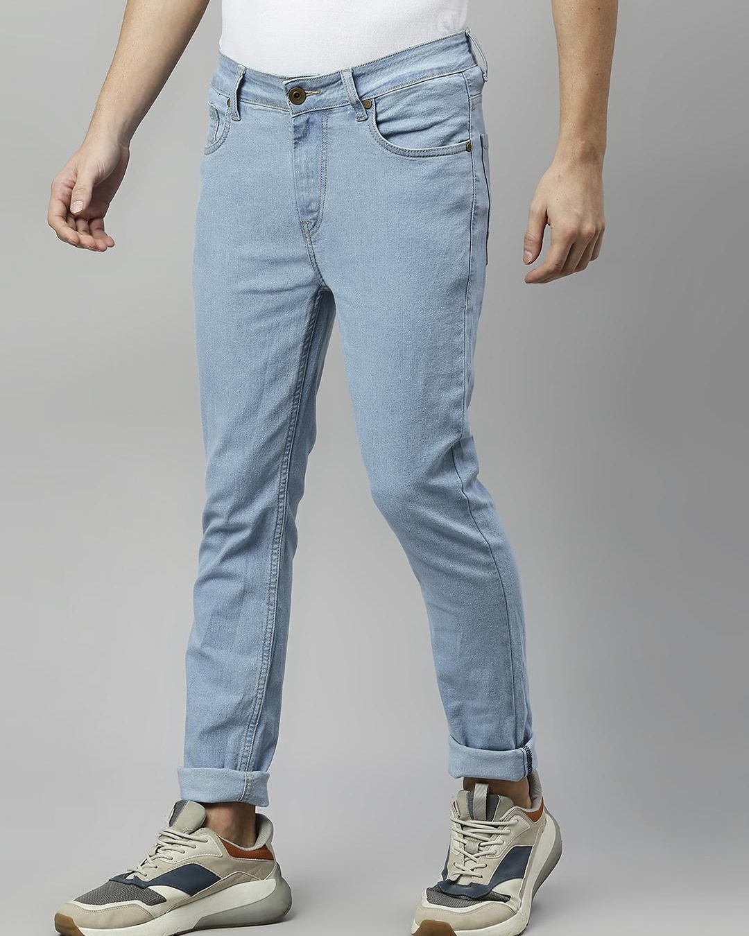 Shop Men's Blue Slim Fit Jeans-Back