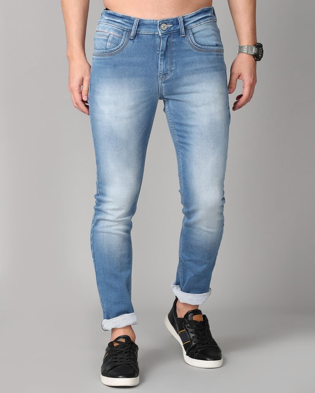 Buy Men's Blue Slim Fit Jeans for Men Blue Online at Bewakoof