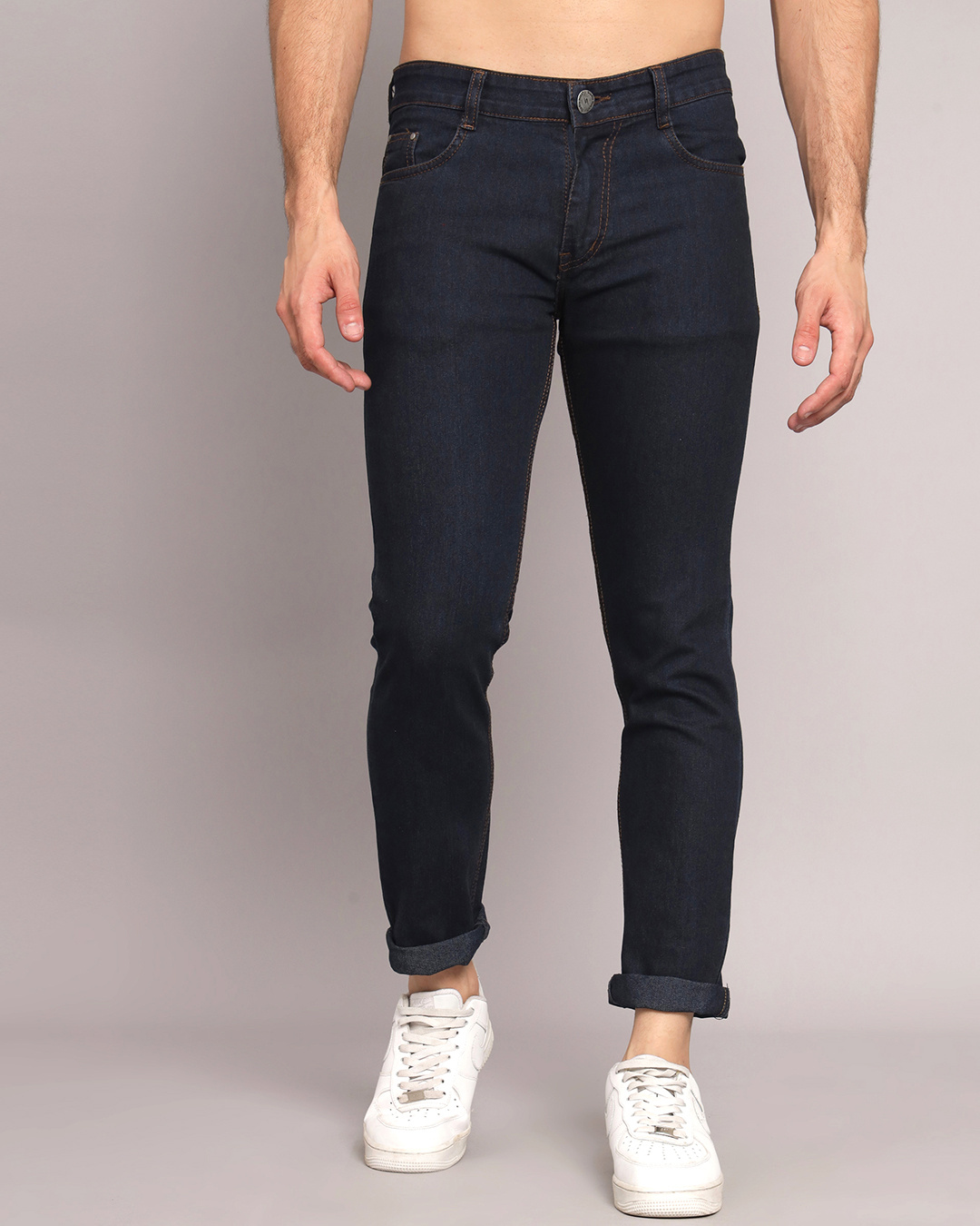 Men's Blue Slim Fit Flared Jeans