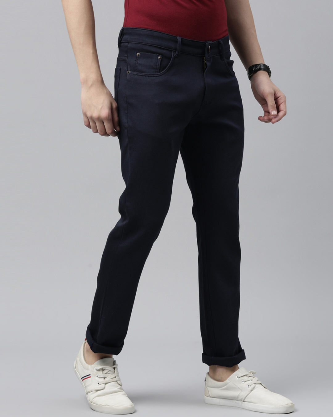 Shop Men's Blue Slim Fit Mid-Rise Jeans-Back