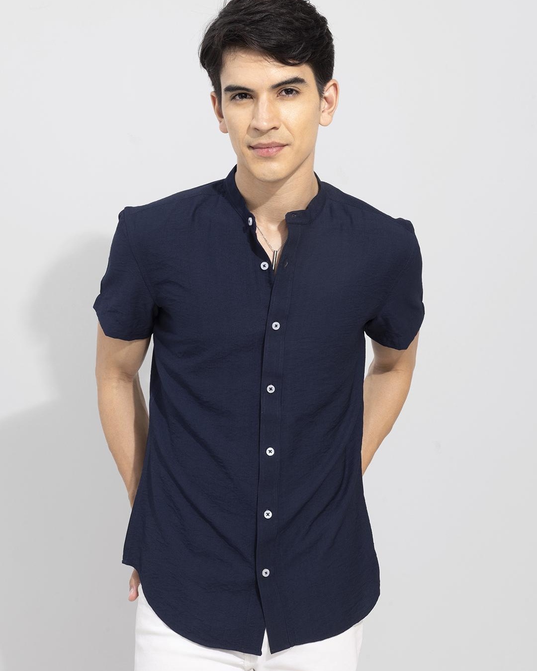 Buy Men's Blue Slim Fit Shirt Online at Bewakoof