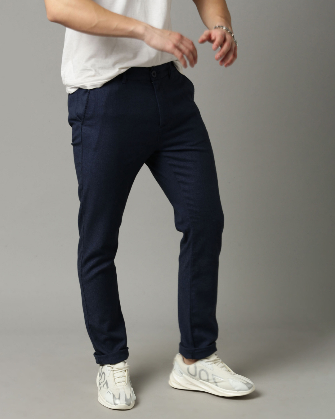 Shop Men's Blue Slim Fit Trouser-Back