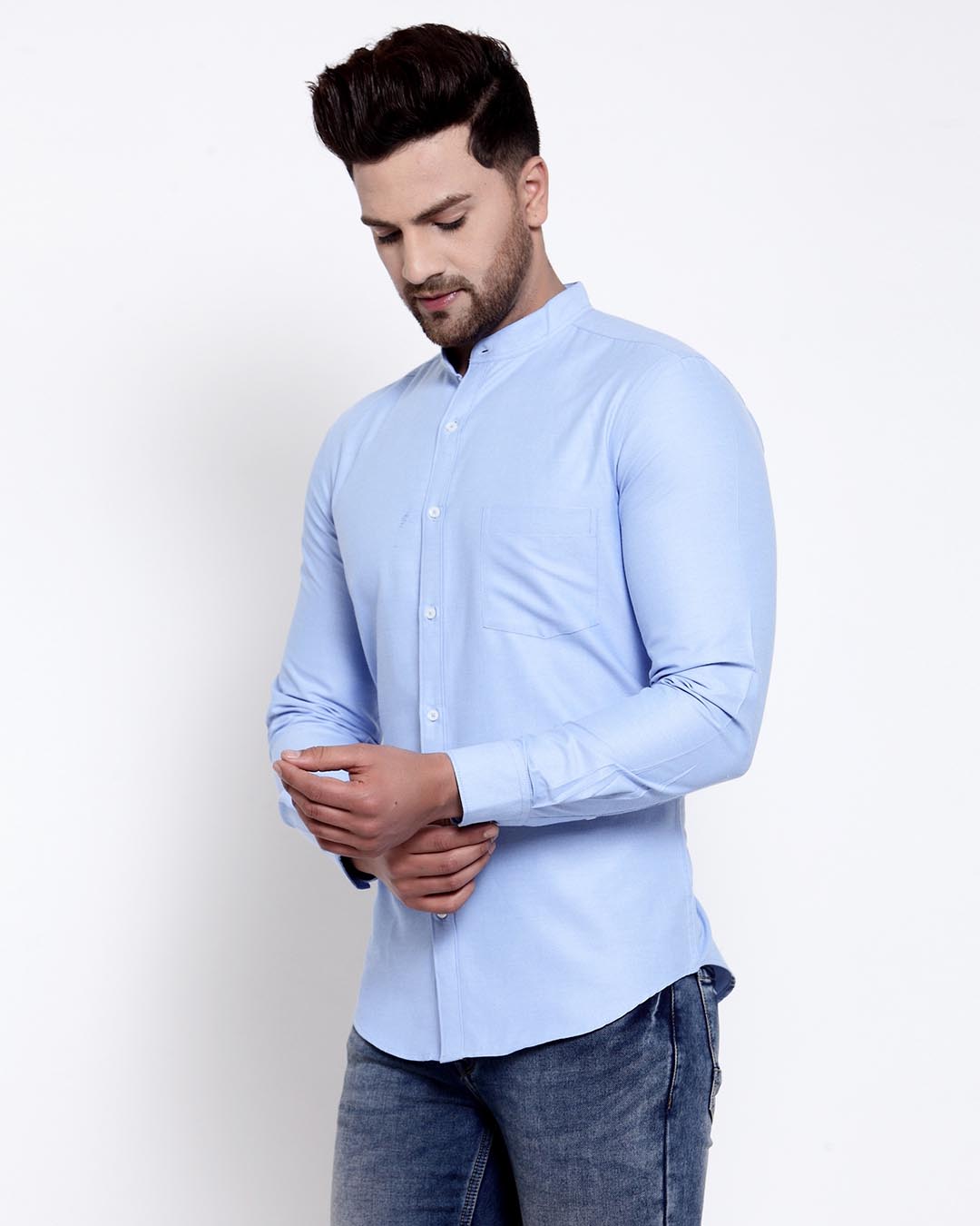 Shop Men's Blue Solid Shirt-Back