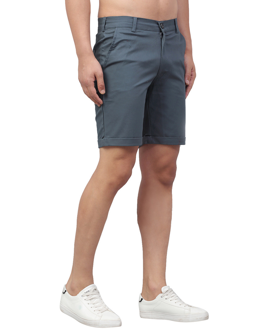 Shop Men's Blue Solid Shorts-Back