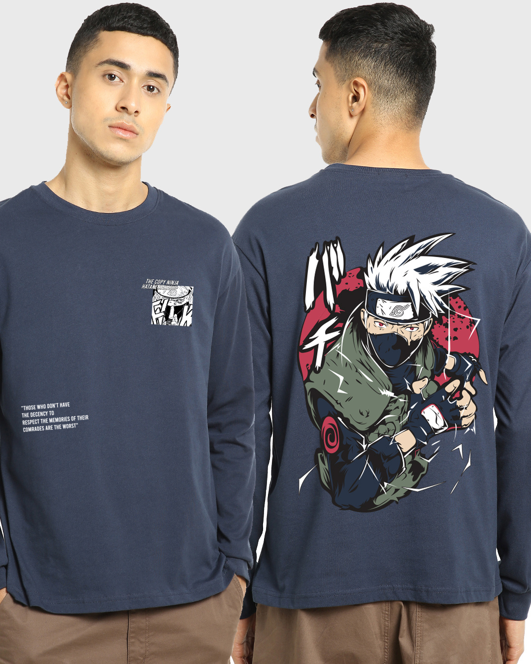 Buy Men's Blue Son Of White Fang Graphic Printed Oversized T-shirt 