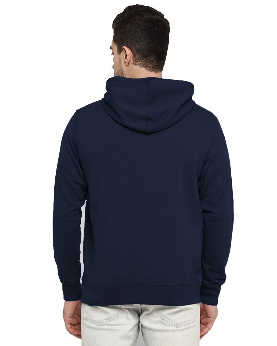 Shop Men's Blue Stay Fearless Typography Hoodie-Back