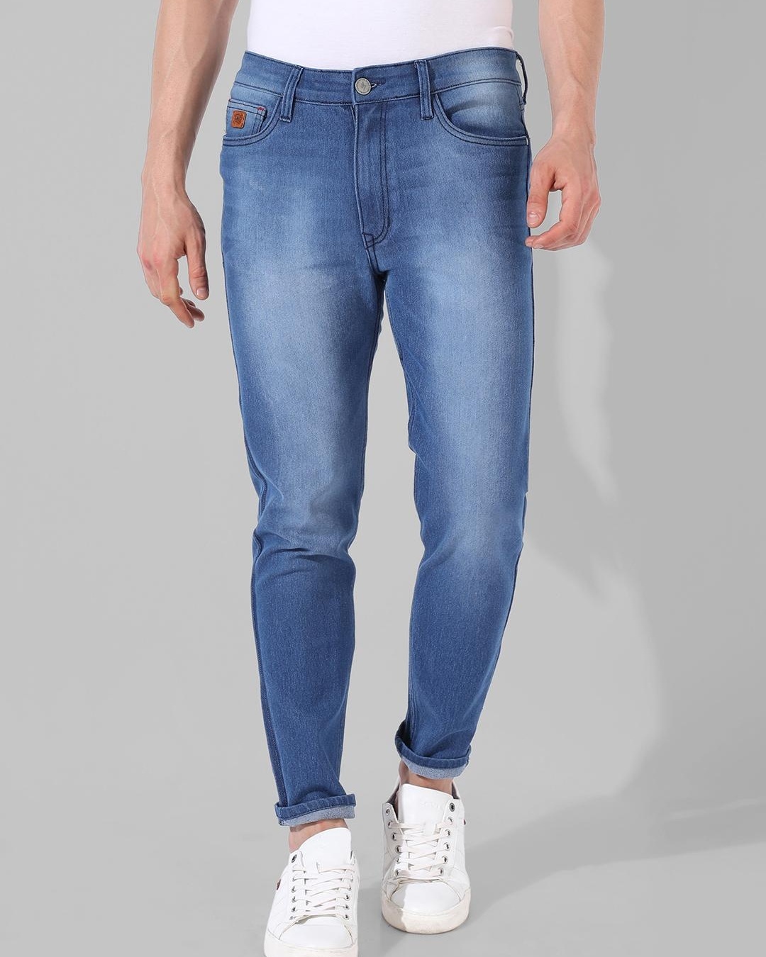 Buy Men's Blue Striped Jeans Online at Bewakoof