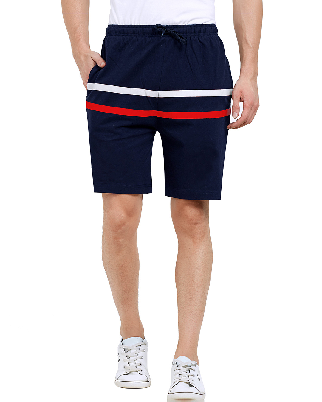 Buy Men's Blue Striped Shorts for Men Blue Online at Bewakoof