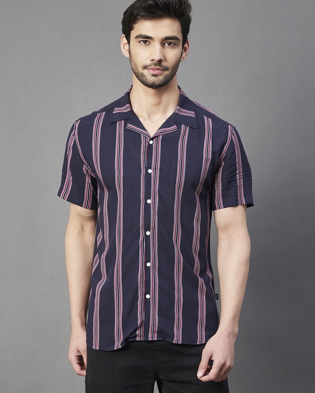 buy-men-s-blue-striped-slim-fit-shirt-online-at-bewakoof