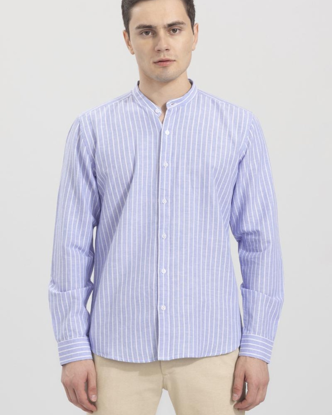 Men's Abstract Blue Slim Fit Shirt
