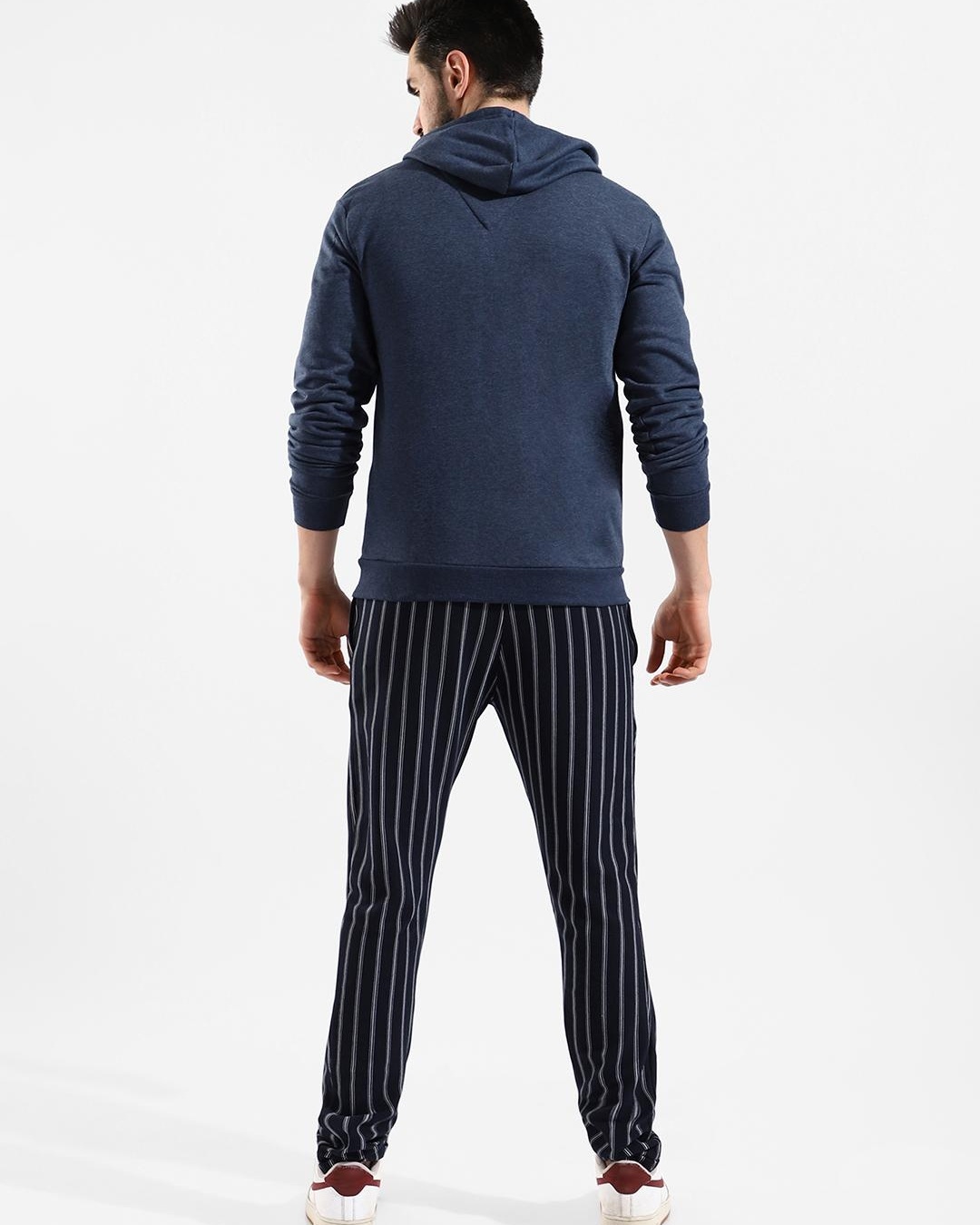 Shop Men's Blue Striped Tracksuit-Back