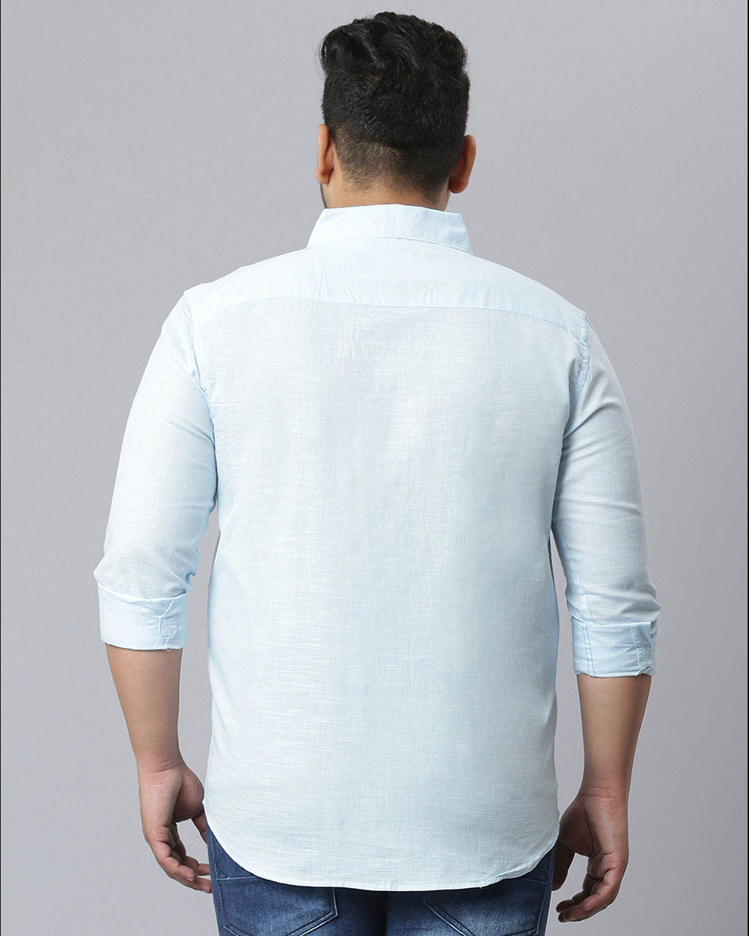 Shop Men's Blue Stylish Full Sleeve Casual Shirt-Back