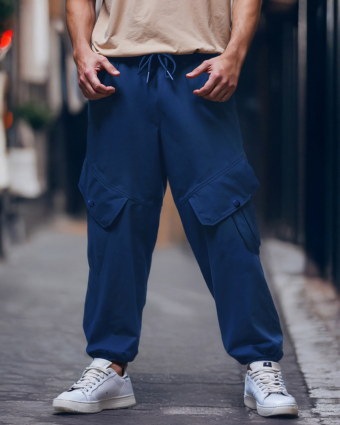 Buy Men's Brown Super Loose Fit Joggers Online At Bewakoof