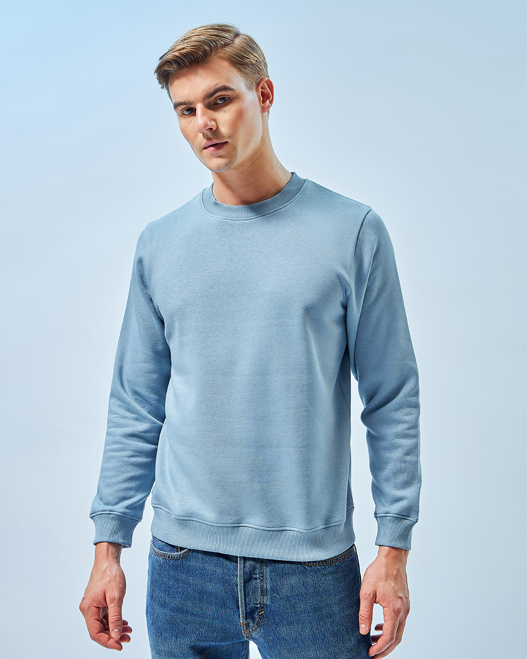 Buy Men's Blue Sweatshirt Online at Bewakoof