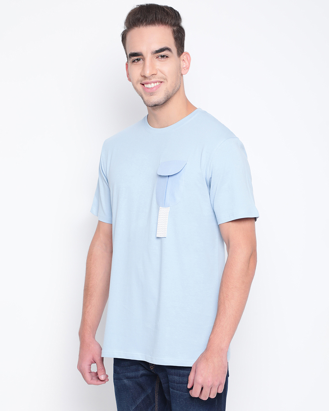 Shop Men's Blue T-shirt-Back