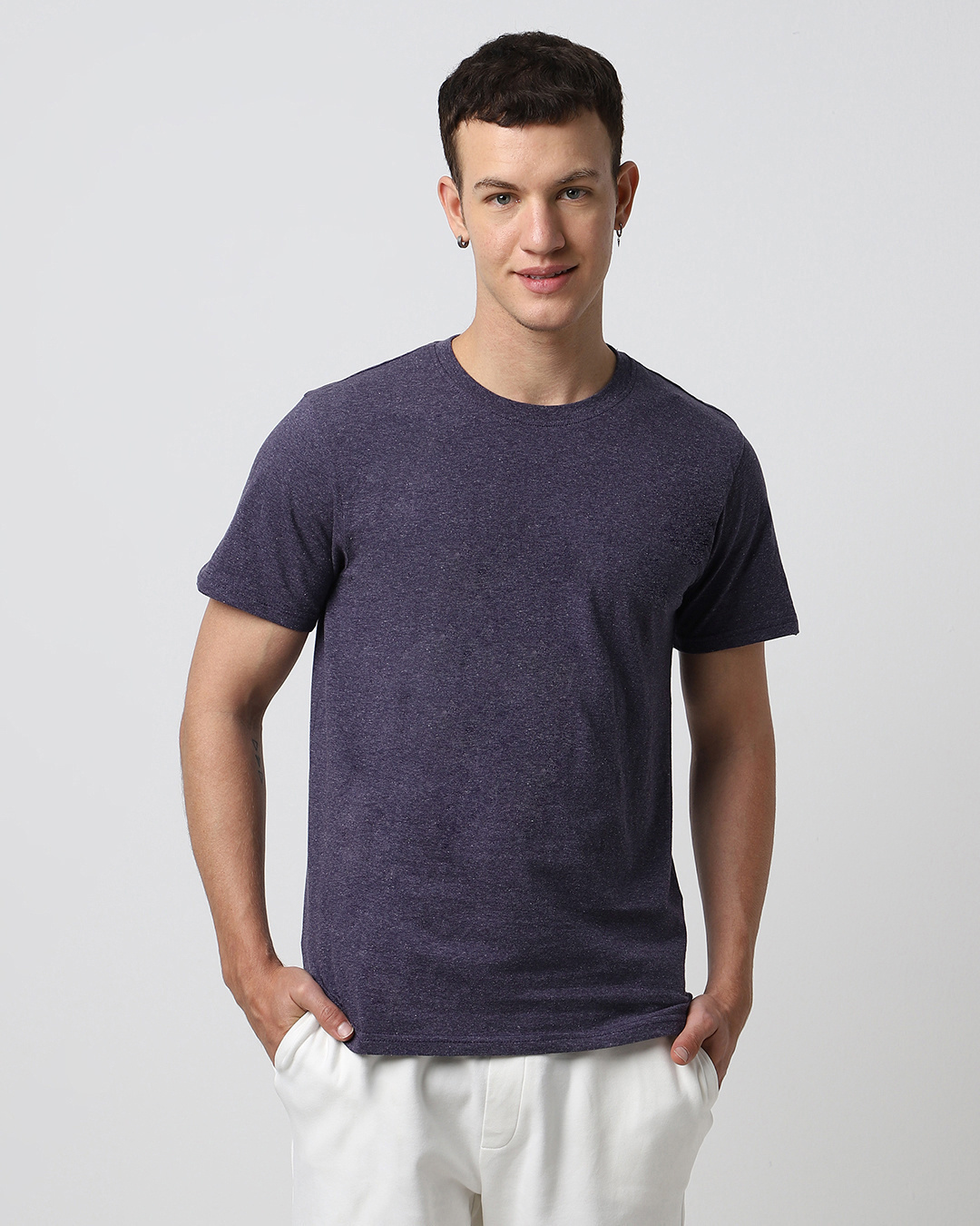 Shop Men's Navy Blue T-shirt-Back