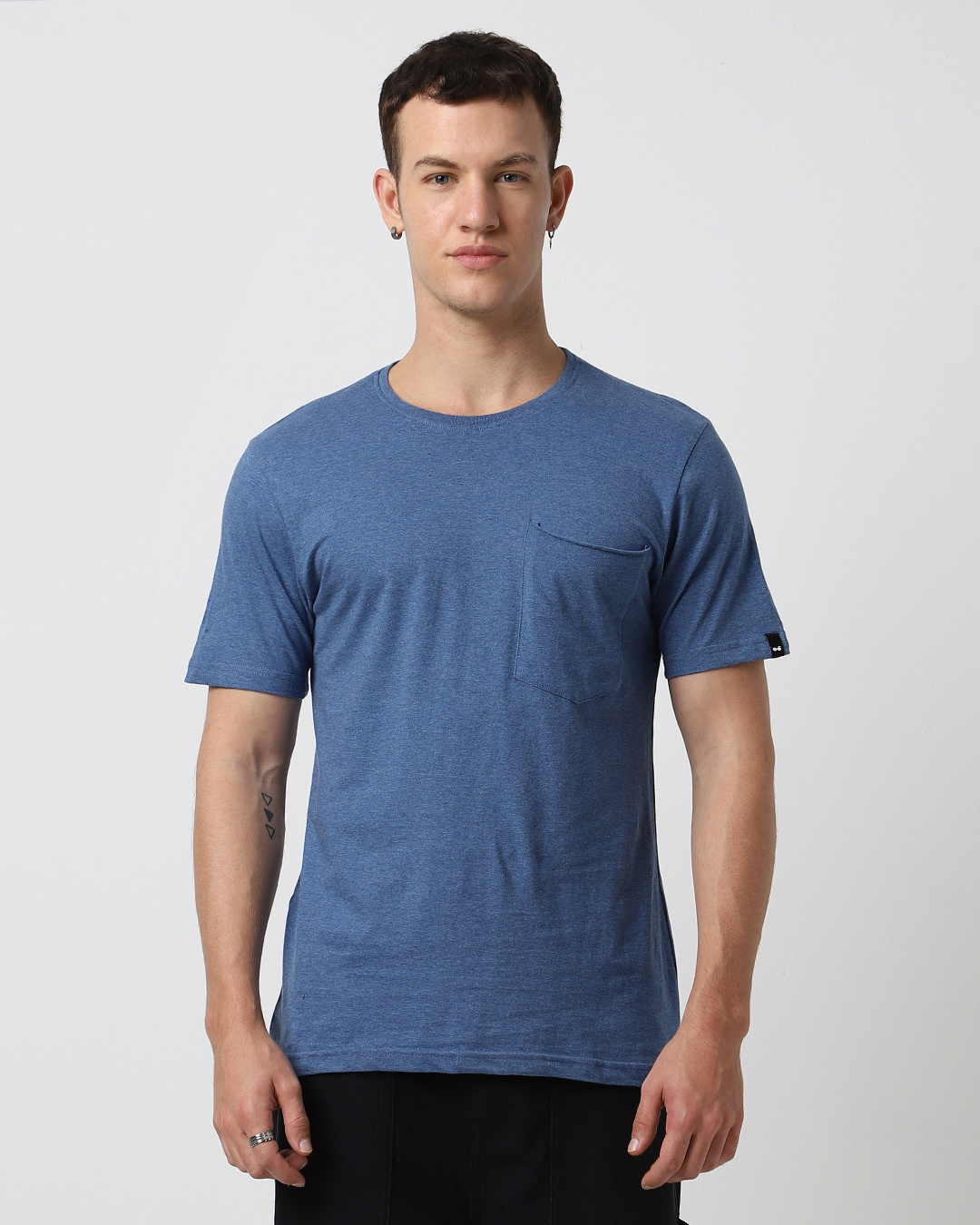 Shop Men's Blue T-shirt-Back