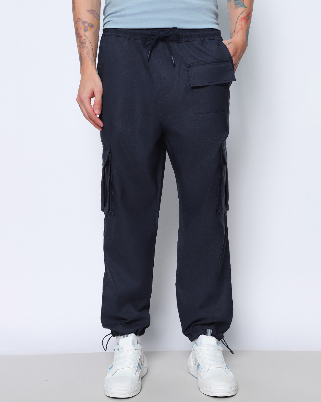 Buy Men's Blue Parachute Pants Online at Bewakoof