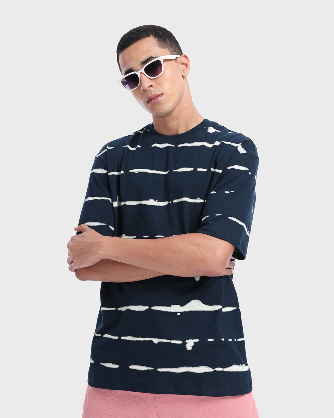 Buy Mens Blue Tie And Dye Oversized T Shirt Online At Bewakoof