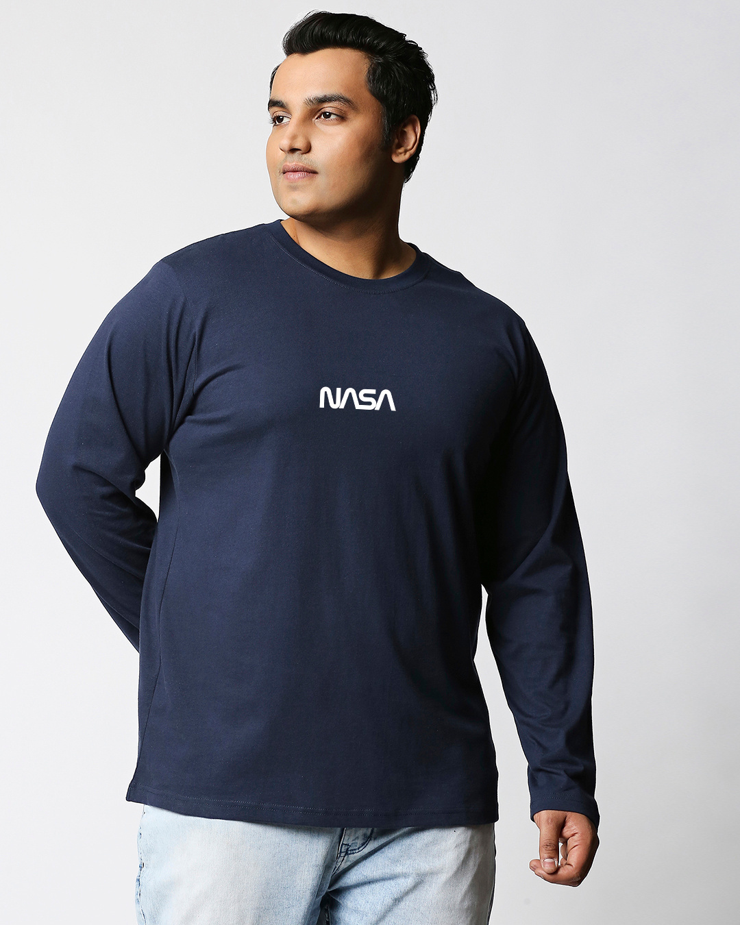 Shop Men's Blue Universal Astro Graphic Printed Plus Size T-shirt-Back