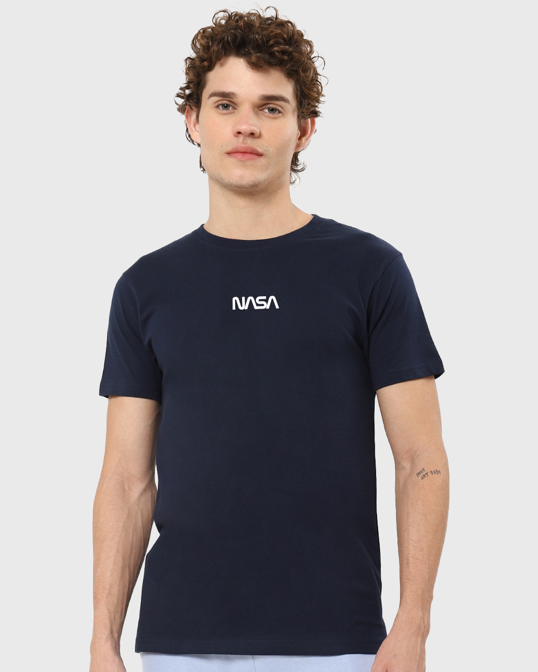 Shop Men's Blue Universal Astro Graphic Printed T-shirt-Back