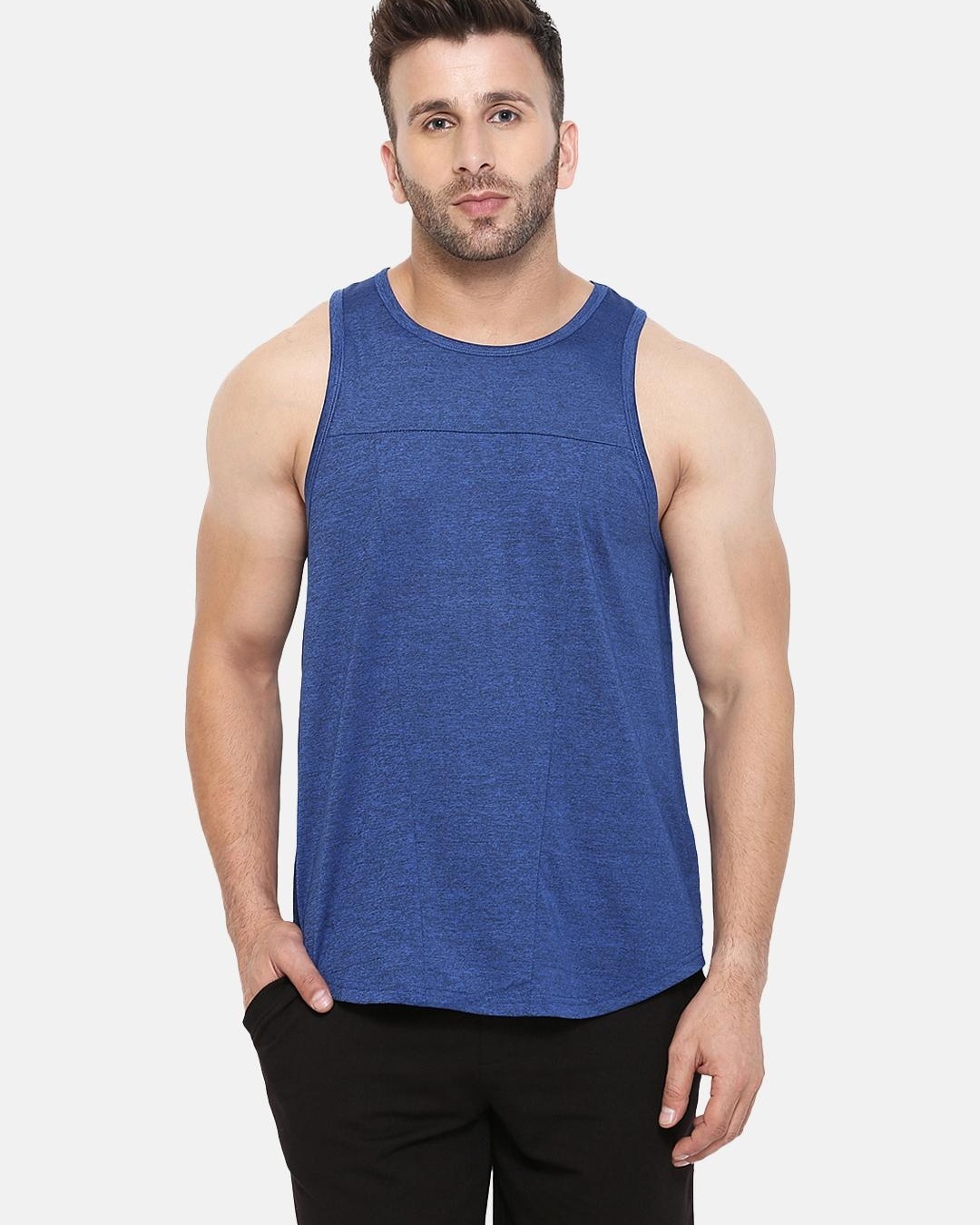 Buy Men's Blue Vest Online at Bewakoof