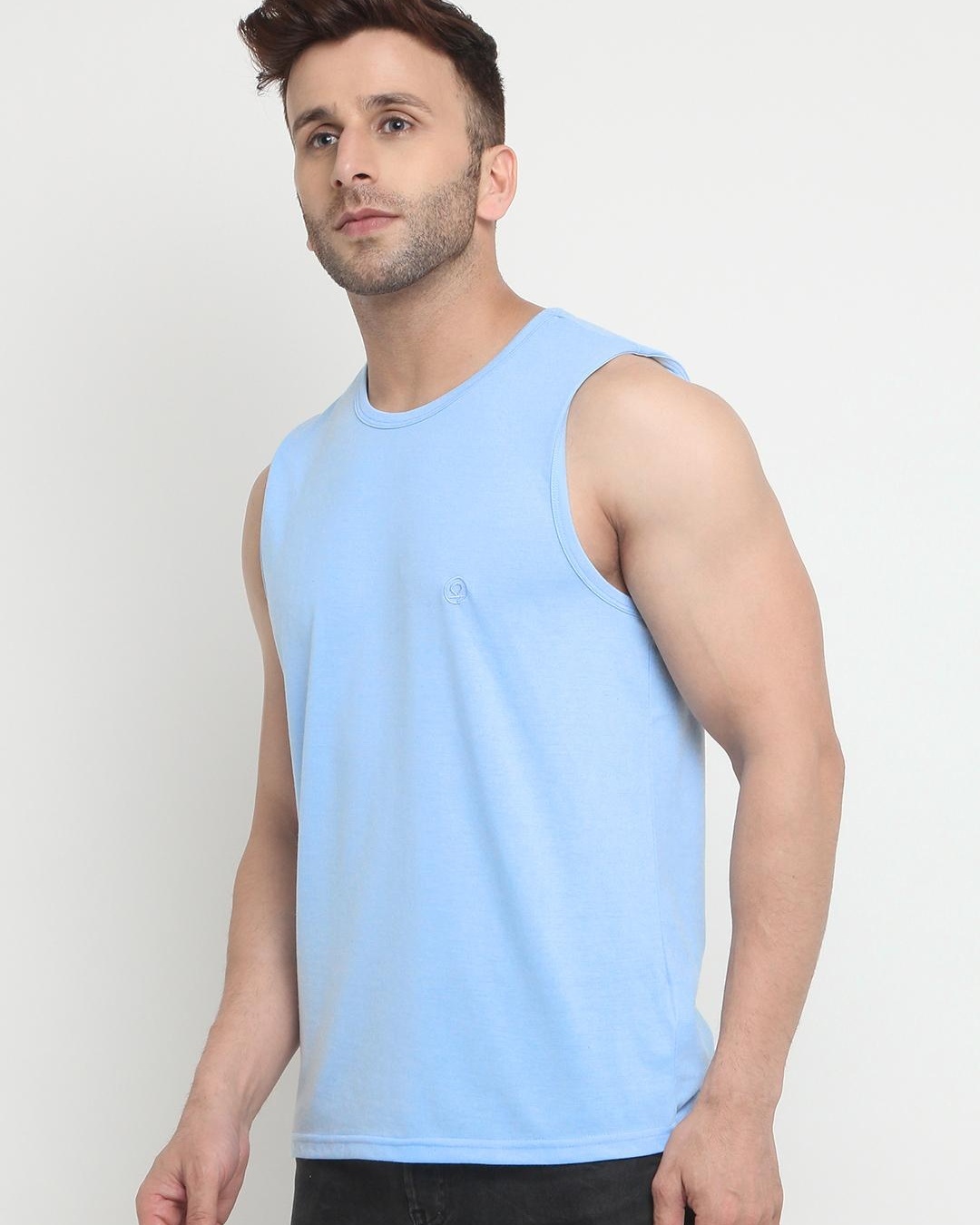 Shop Men's Blue Vest-Back