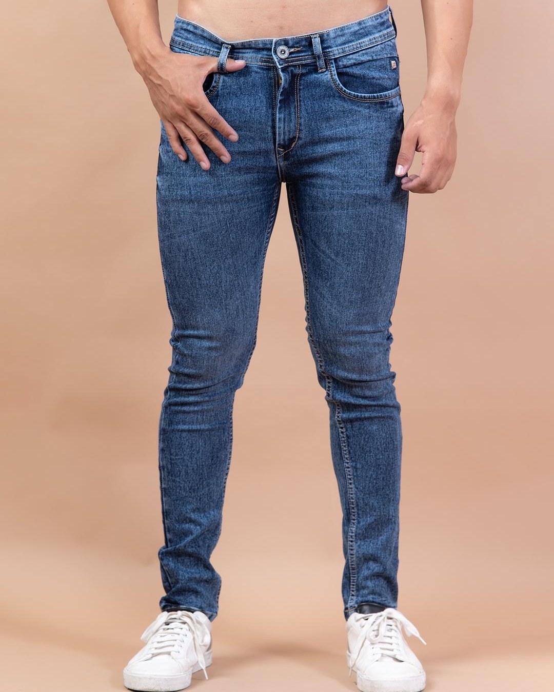 Buy Men's Blue Washed Jeans for Men Blue Online at Bewakoof