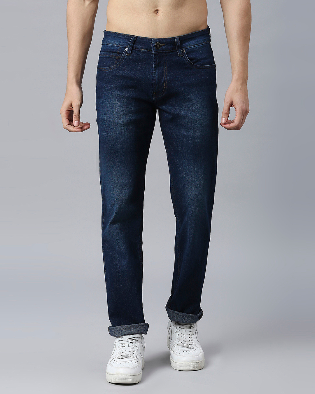 Buy Men's Blue Washed Jeans Online at Bewakoof