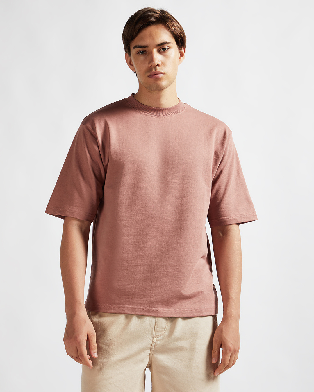 Buy Men S Blush Pink Oversized T Shirt Online At Bewakoof