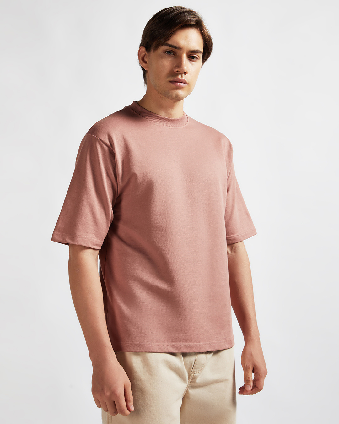 Buy Men's Blush Pink Oversized T-shirt Online at Bewakoof