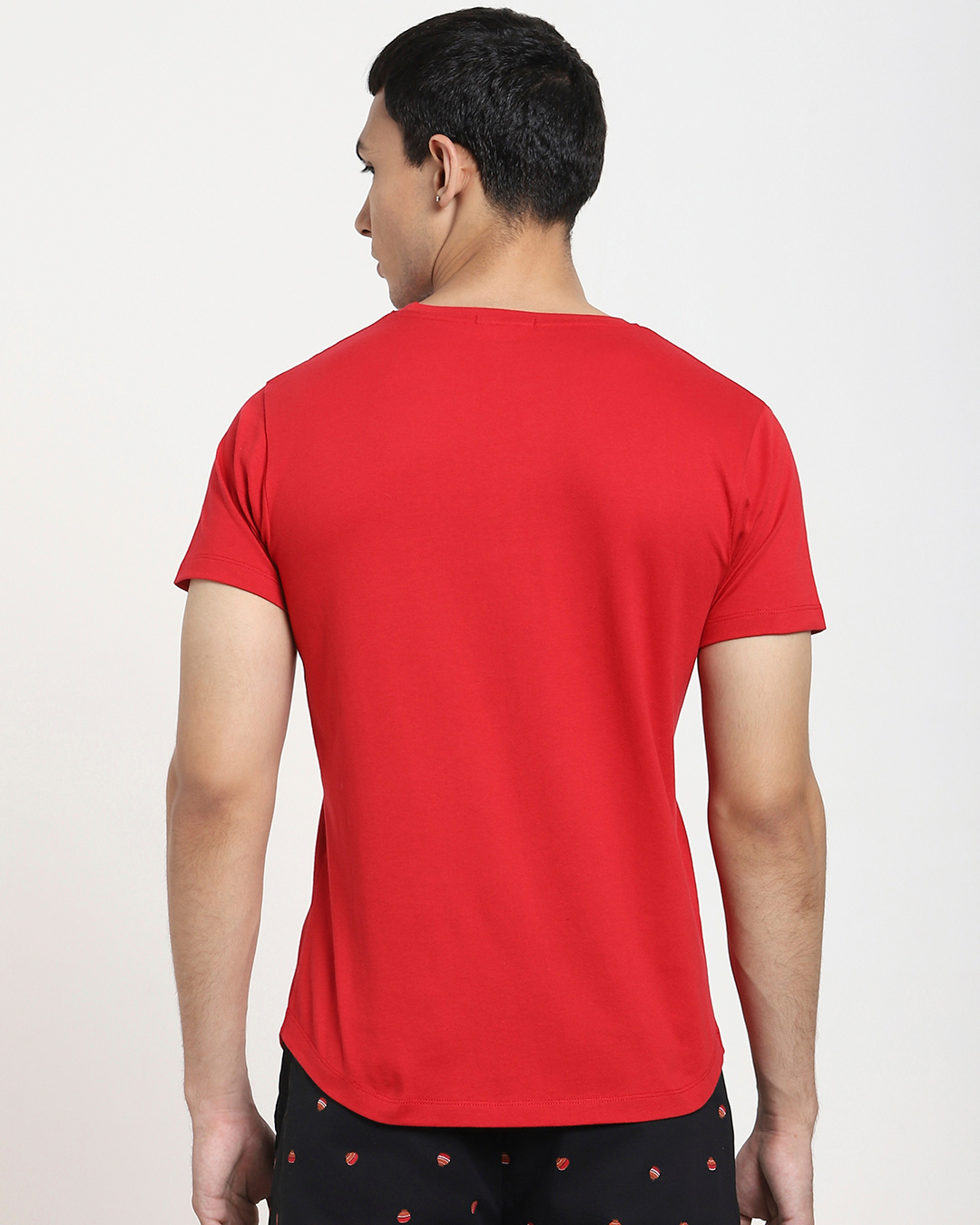 Shop Men's Bold Red Apple Cut T-shirt-Back