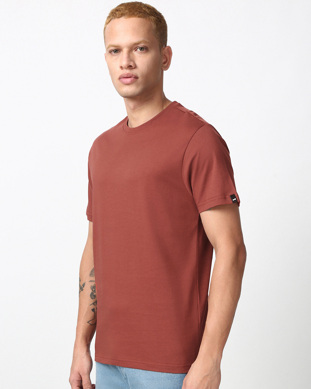 Shop Men's Brick Red T-shirt-Back