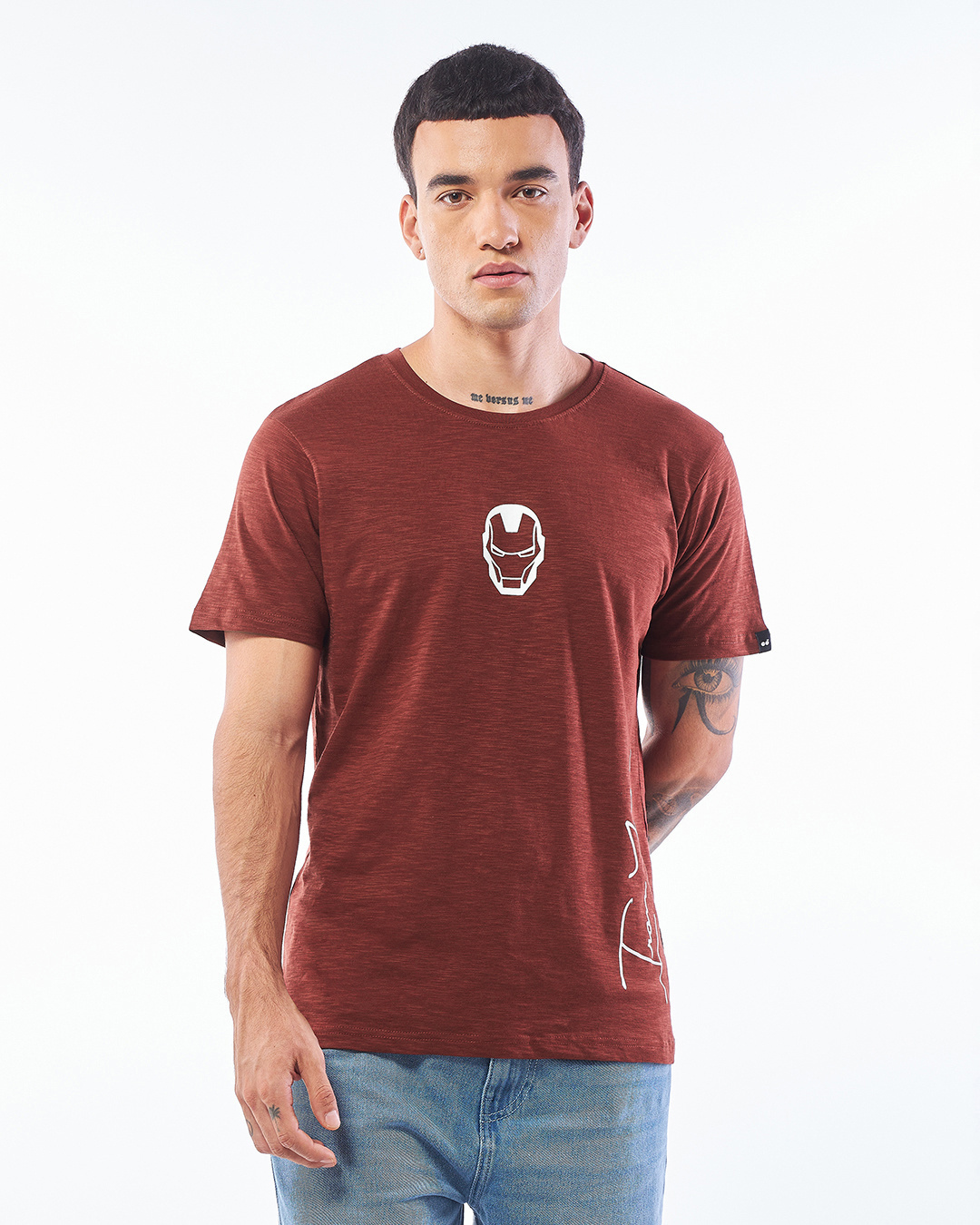 Shop Men's Brick Red The Invincible Graphic Printed T-shirt-Back