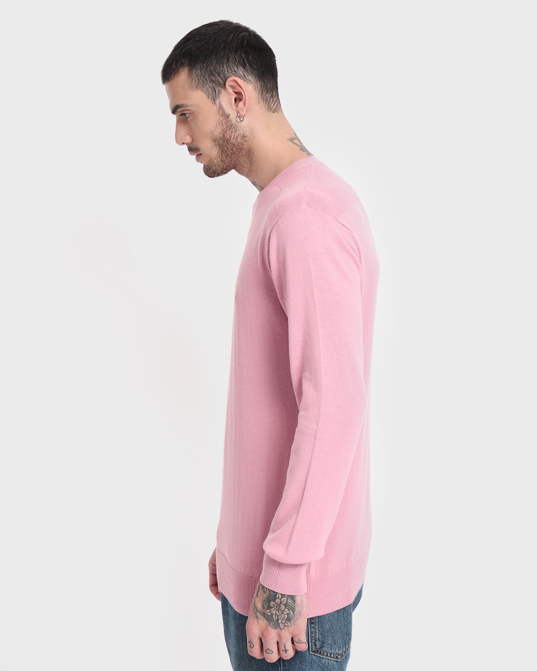 Shop Men's Pink Sweater-Back